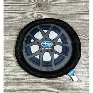 RARE Bark Box X Subaru Chewbaru Tire Shaped Crinkle Flying Disc Toy